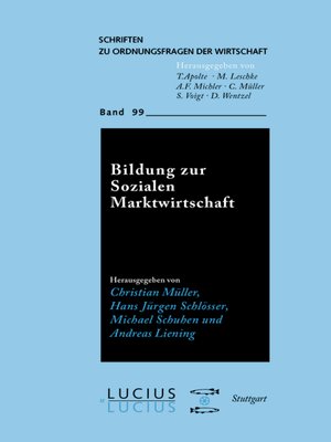 cover image of Bildung zur Sozialen Marktwirtschaft